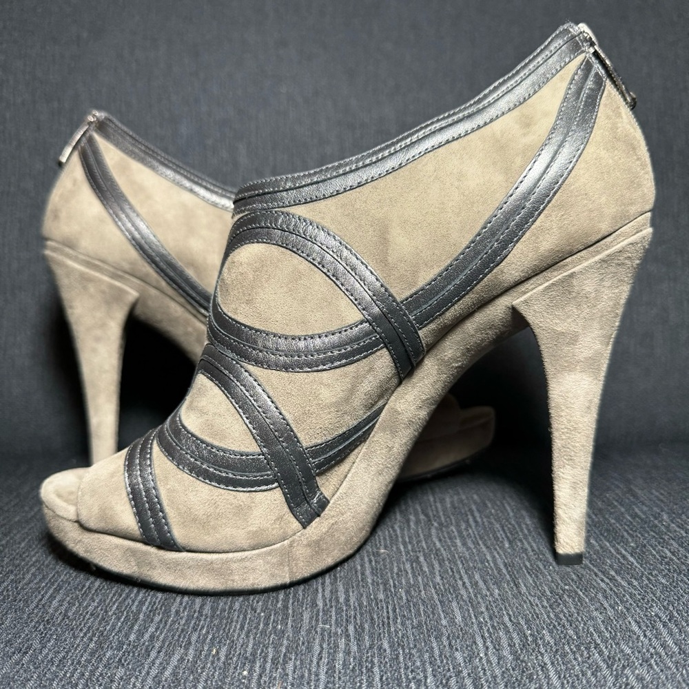 Via Spiga Suede High-heeled Booties, Size‎ 9, EUC